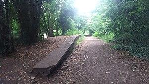 Site of Compton Halt, only the platform remains..jpg