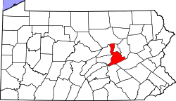 Map of Northumberland County, Pennsylvania