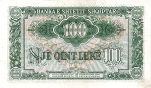 100 lekë of Albania in 1949 Reverse.png