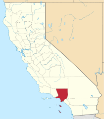 Location of the county in California
