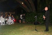 Dobbyn performing for Anand Satyanand (governor-general) and Prince William in 2010