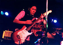 Kim Deal performing with the Amps in Dayton, Ohio in 1995