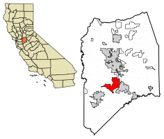 Location of Lathrop in San Joaquin County, California