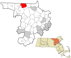 Location in Middlesex County in Massachusetts