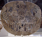 An engraved shell gorget from the Spiro Site