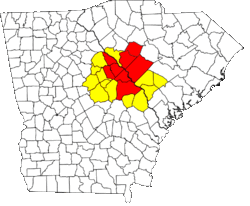 Map of the Central Savannah River Area
