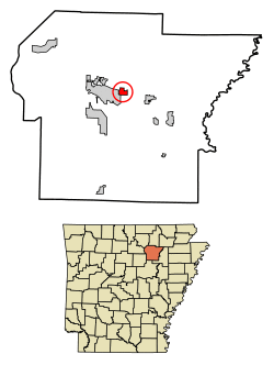 Location of Moorefield in Independence County, Arkansas
