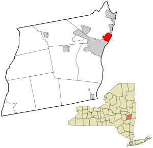 Location in Albany County and the state of New York.