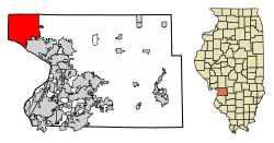 Location of Godfrey in Madison County, Illinois.