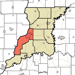 Map highlighting Vincennes Township, Knox County, Indiana.svg