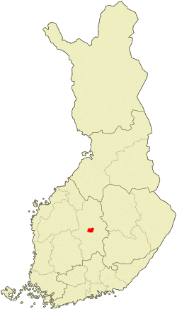 Location of Uurainen in Finland