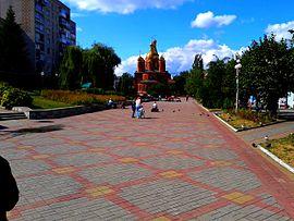 (05) WIKIMEDIA ORTHODOX CATHEDRAL AT CENTRAL SQUARE IN TOWN OF ZHMERINKA VINNYTSIA REGION STATE OF UKRAINE PHOTOGRAPH BY VIKTOR O LEDENYOV 25082014.jpg
