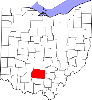 Map of Ohio highlighting Ross County