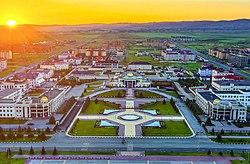View of the city of Magas from the height of Magas Tower
