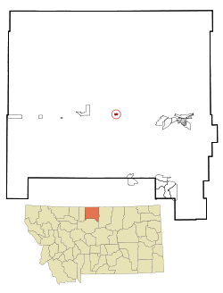 Location of Kremlin, Montana