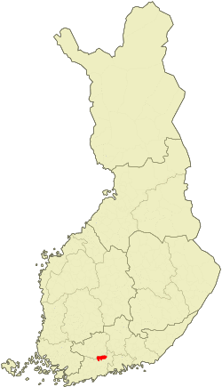 Location of Hyvinkää in Finland