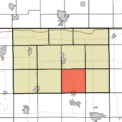 Map highlighting Johnson Township, LaGrange County, Indiana.svg