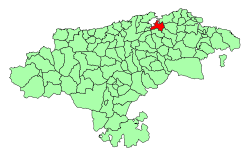 Location of Marina de Cudeyo