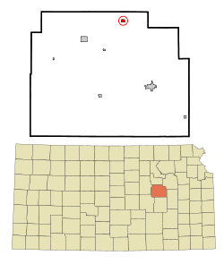 Location within Morris County and Kansas