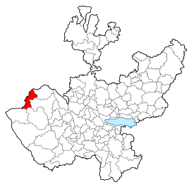 Location of the municipality within the state of Jalisco