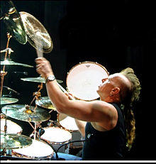 Mike Terrana performing, 2009