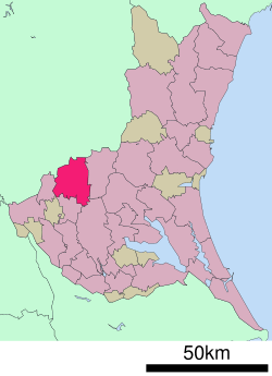 Location of Chikusei in Ibaraki Prefecture