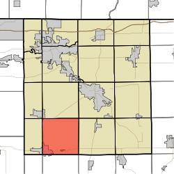 Location of Union Township in Elkhart County