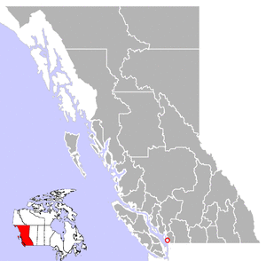 Location of Ladner, British Columbia