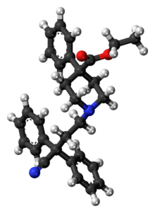 Ball-and-stick model of diphenoxylate