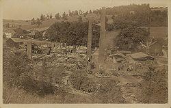 Remains of the Terra Cotta Tile Co. fire, December 1909