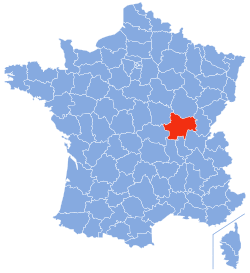 Location of Saône-et-Loire in France