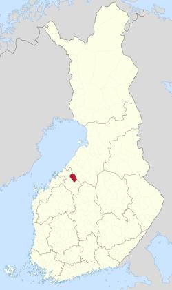 Location of Toholampi in Finland.