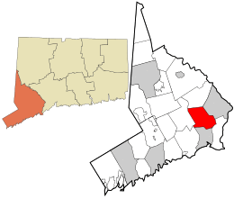 Location in Fairfield County and the state of Connecticut.
