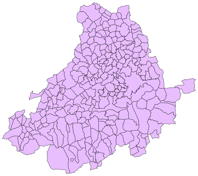 Mapa municipal de Ávila.