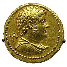Gold octadrachm issued by Ptolemy IV Philopator, British Museum