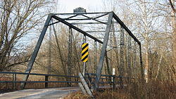 A historic bridge over Stephens Creek in Salt Creek Township