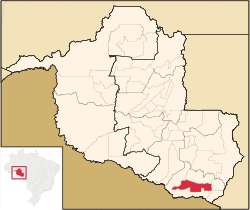 Location in Rondônia state