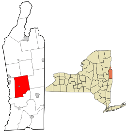 Location in Washington County and the state of New York.