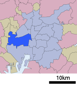 Location of Nakagawa in Aichi Prefecture