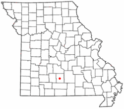 Location of Hartville, Missouri