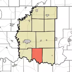 Location of Harrison Township in Daviess County
