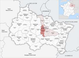 Location within the region Grand Est