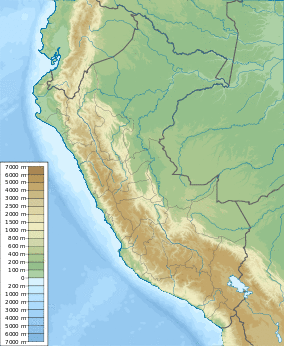 Map showing the location of Huascarán National Park