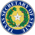 Seal of Texas Secretary of State.svg