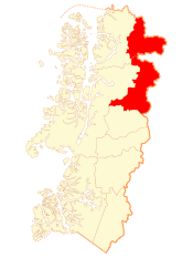 Location in the Aysén del General Carlos Ibáñez del Campo Region