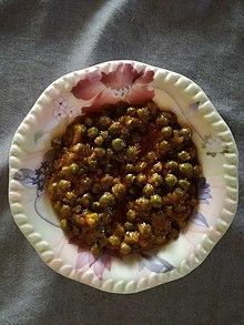 Vegetable dish known as Kairan (or Doran) ji Bhaaji prepared in Tharparkar, Sindh