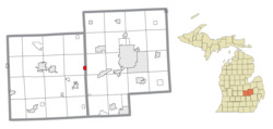 Location within Genesee County (right) and Shiawassee County (left)