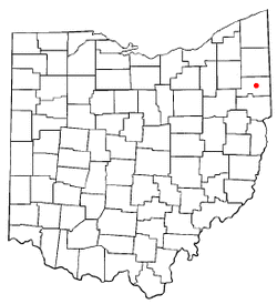 Location of Canfield, Ohio