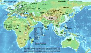 Map of the Eastern Hemisphere 1200 AD