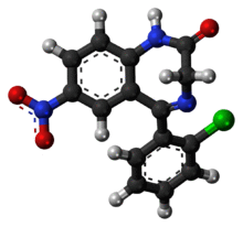 Clonazepam ball-and-stick model.png